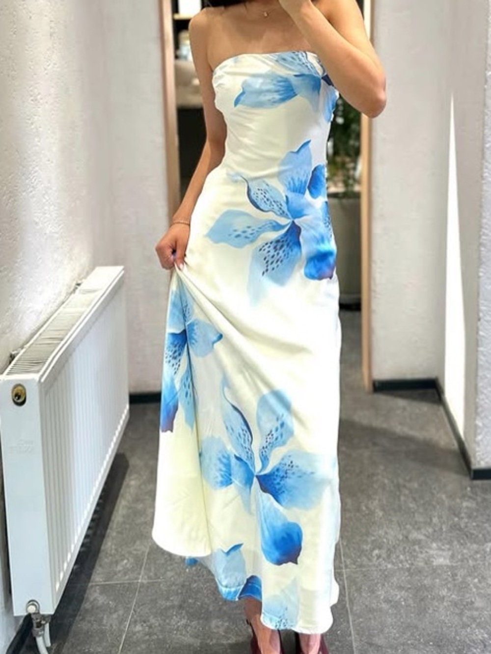 Paper Heart Blue Orchid Maxi Dress Size XL New